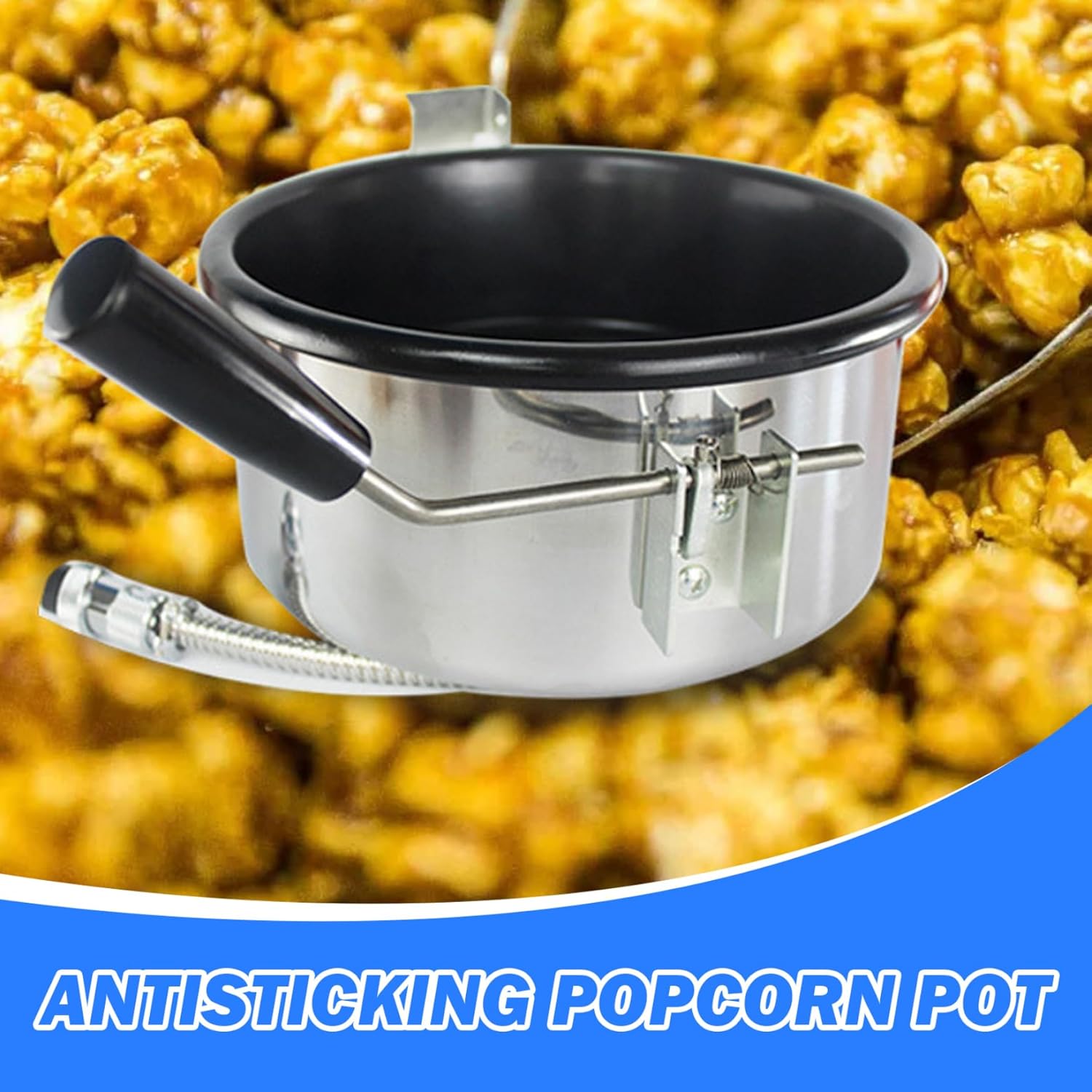 Nostalgia 8oz Anti-Scorch Electric Popcorn Maker Machine with Safe Temperature Control, User‑Friendly Design, Easy‑Clean Removable Bowl for Movie Nights & Parties