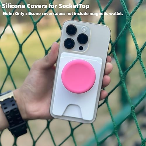 Miniatura 5 de AUROX Funda de silicona para PopSocket PopTop (solo funda de silicona), funda de silicona para empuñaduras de teléfono PopSocket, funda de silicona