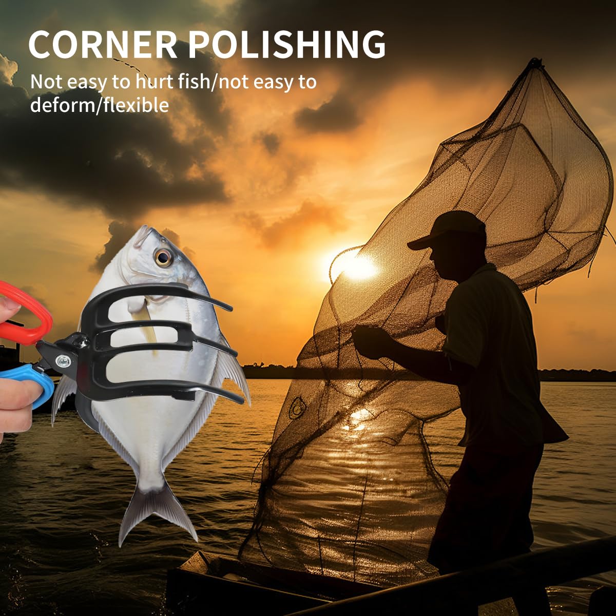 Pince De Pêche En Métal à 3 Griffes – Outil Ergonomique Pour Attraper, Décrocher Et Manipuler Les Poissons D'eau Douce