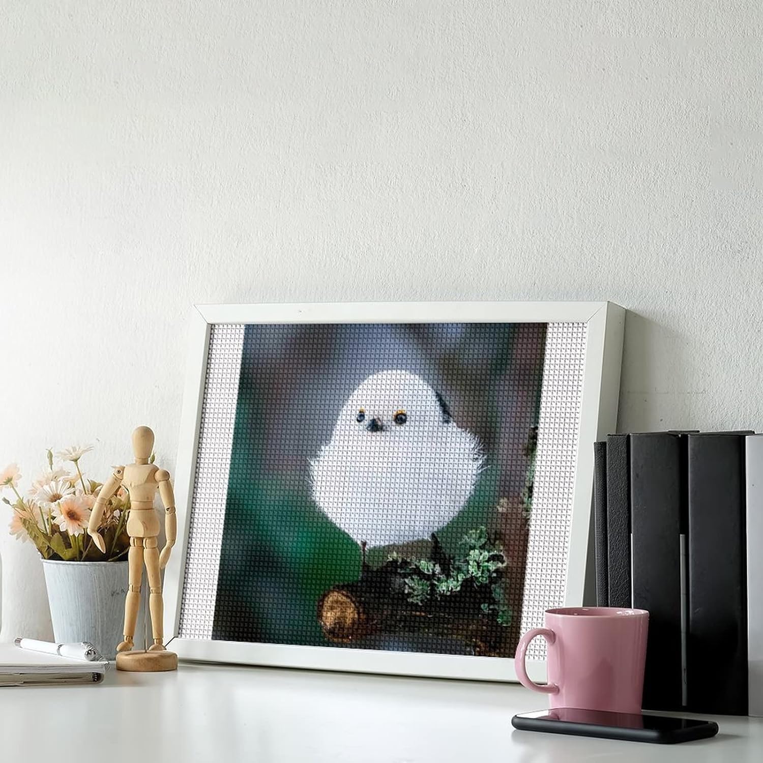 Amazon.co.jp: シマエナガ 鳥柄 ダイヤモンド画 5Dアート モザイク