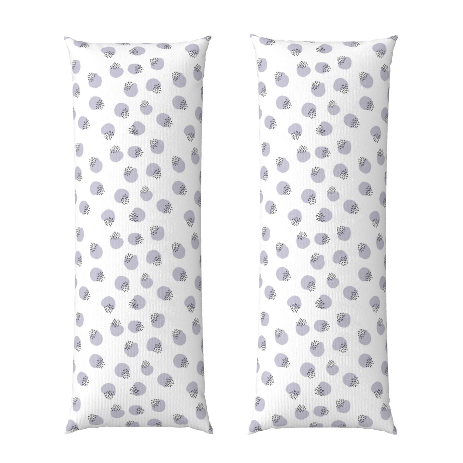 Body Pillow Cover 20x54 Inch, Cow Print Purple, Silky Soft Long Pillowcase with Hidden Zipper, Wrinkle Resistant Cushion Case for Couch Bed Home