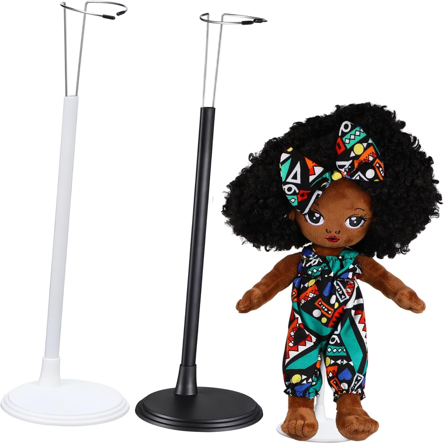 HANABASS 3 Pcs Doll Stands Display Rack for Dolls Adjustable Height Support Stand for Collectors and Display for Showcasing