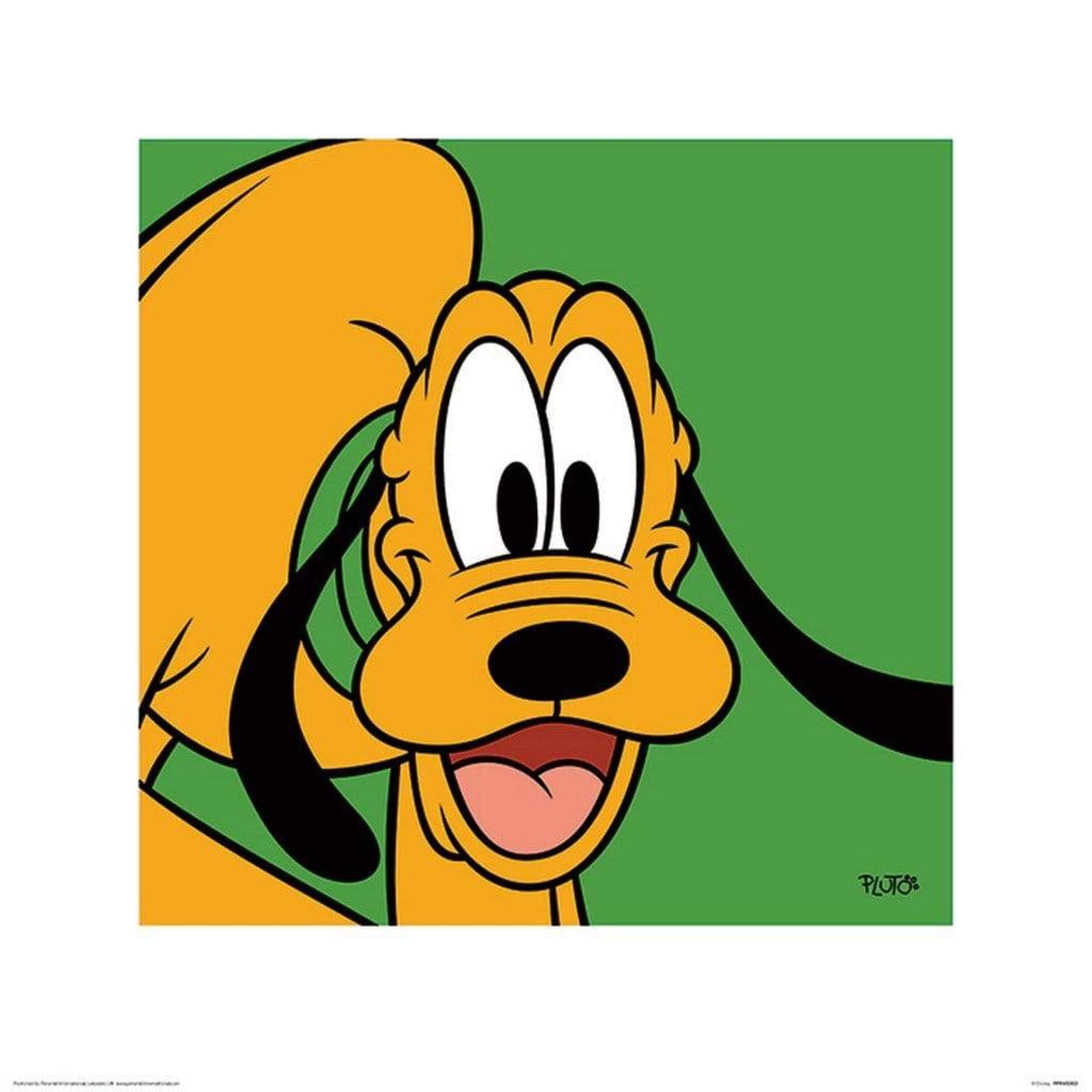 Disney Pluto (Green) 40 x 40cm Art Print