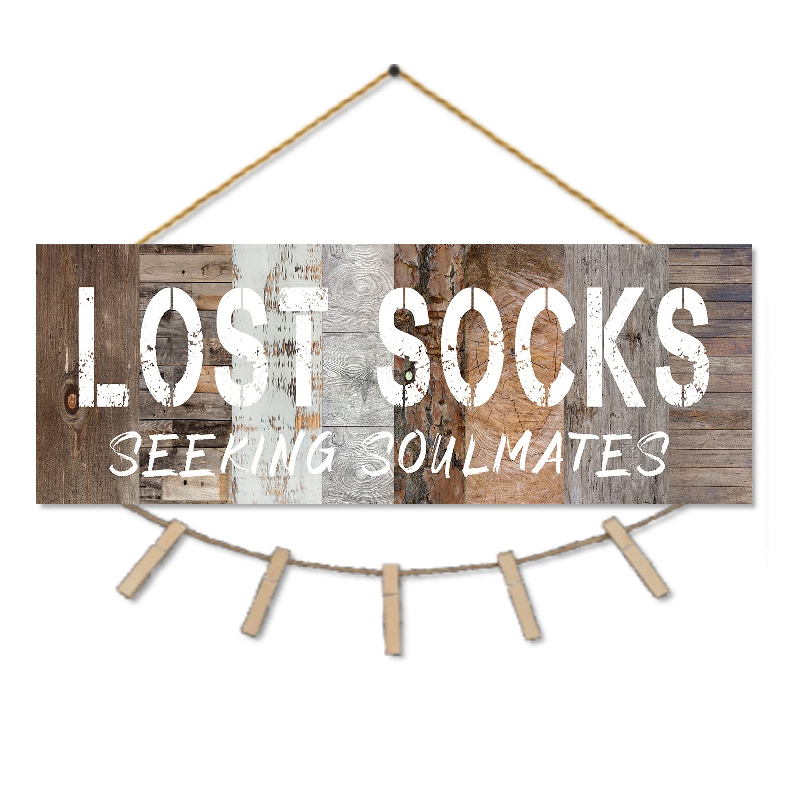 YPY Lost Socks Sign for Laundry Room