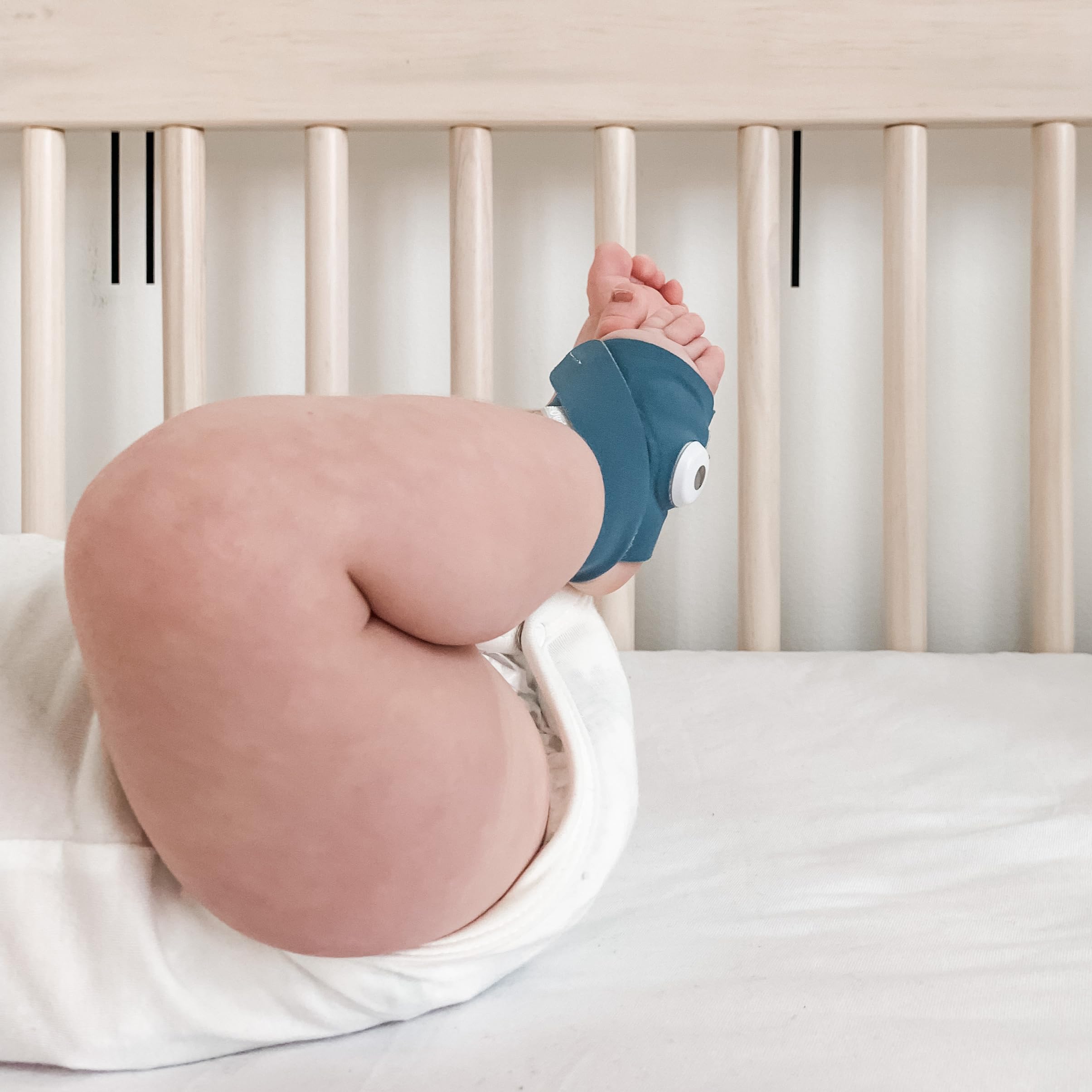 Owlet Ersatzsocke für Owlet Dream Sock, Bedtime Blue | Weiche & atmungsaktive Babysocke – Waschbar – Ideal zum hygienischen Wechsel – Ohne Sensor