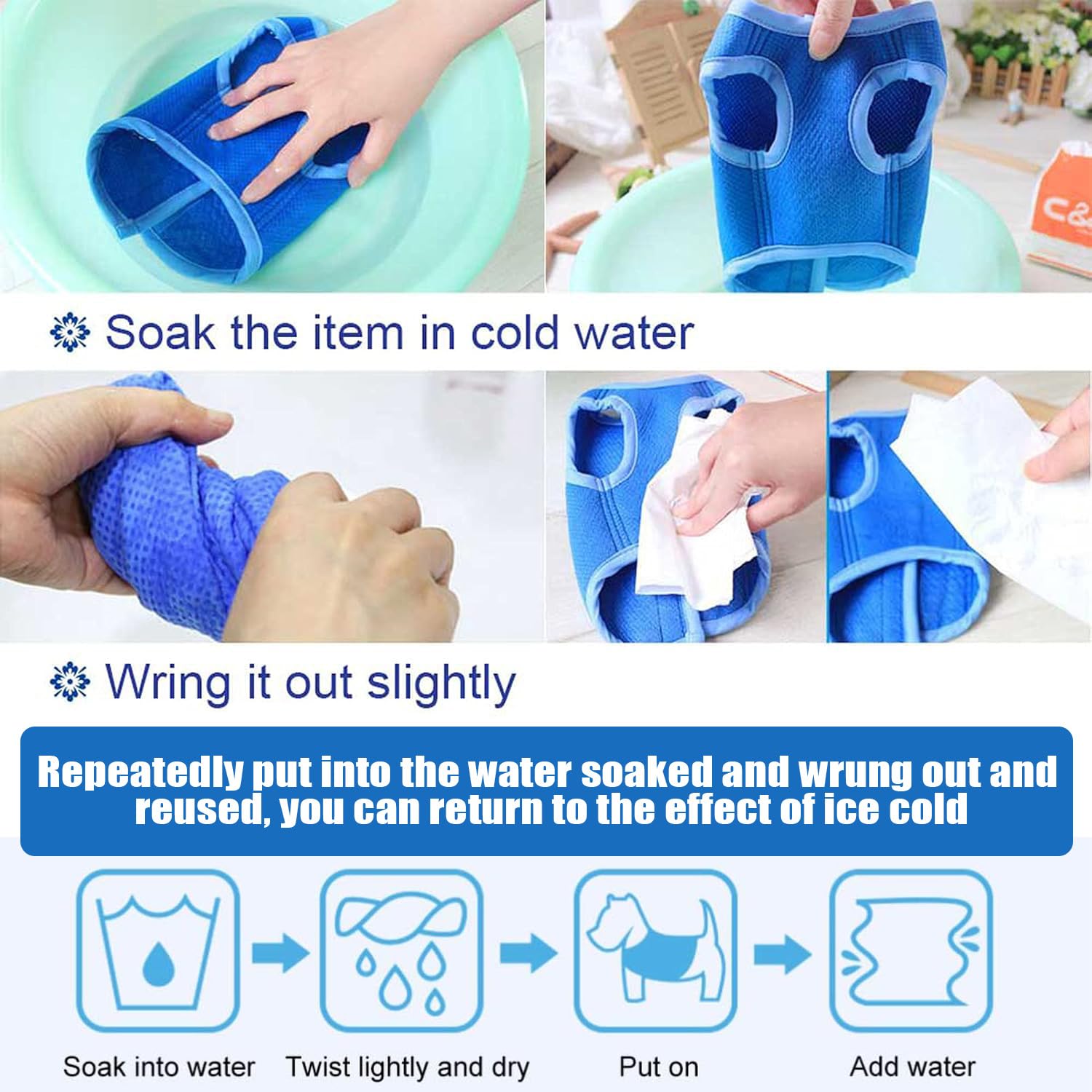 Norhogo Breathable Mesh Ice Vest, cool vests for dogs pet cooling jacket, dog cooling vest - Image 3