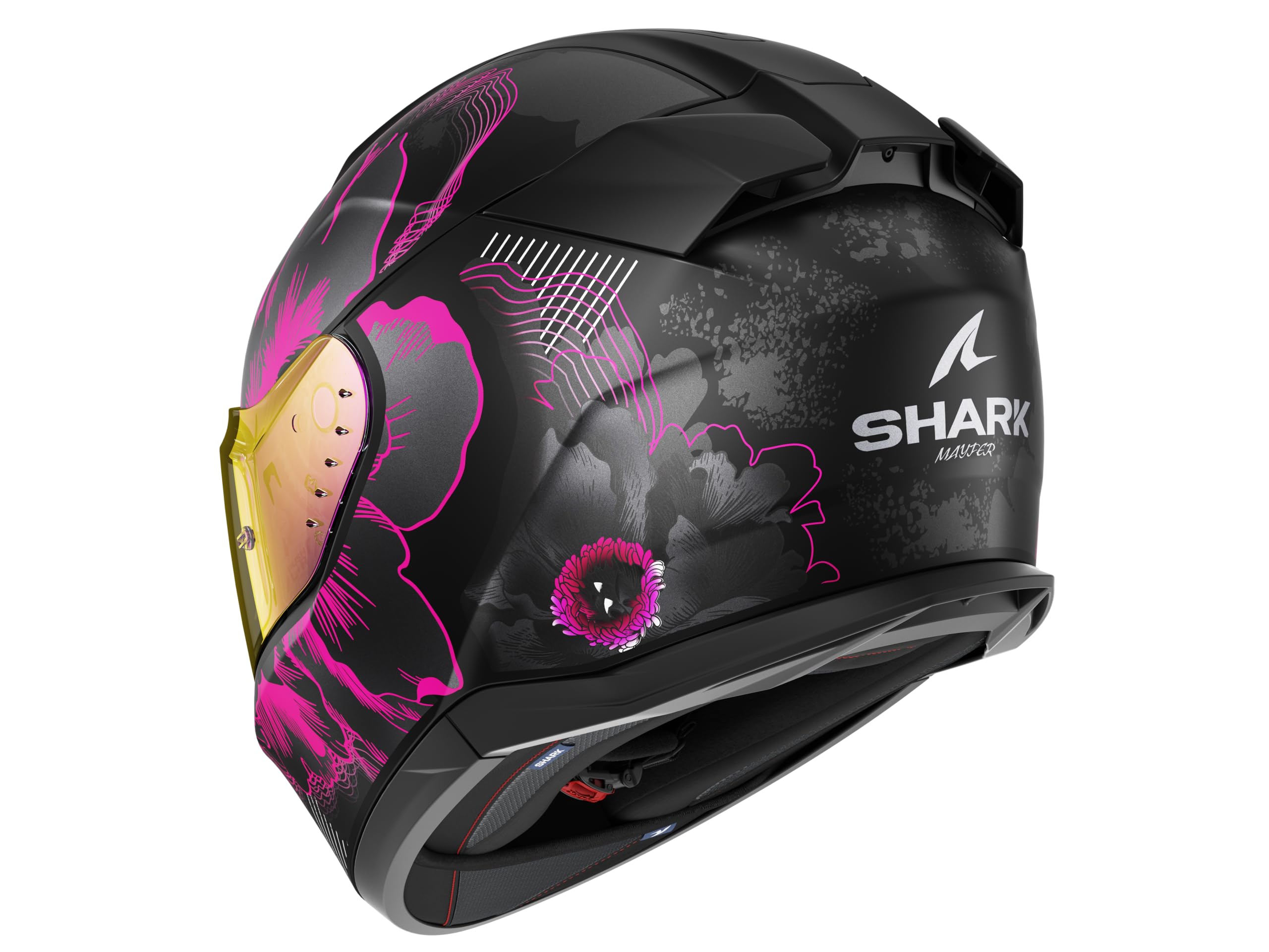 Shark, Casque moto intégral D-SKWAL 3 MAYFER Mat Noir/Rose, M, KVA