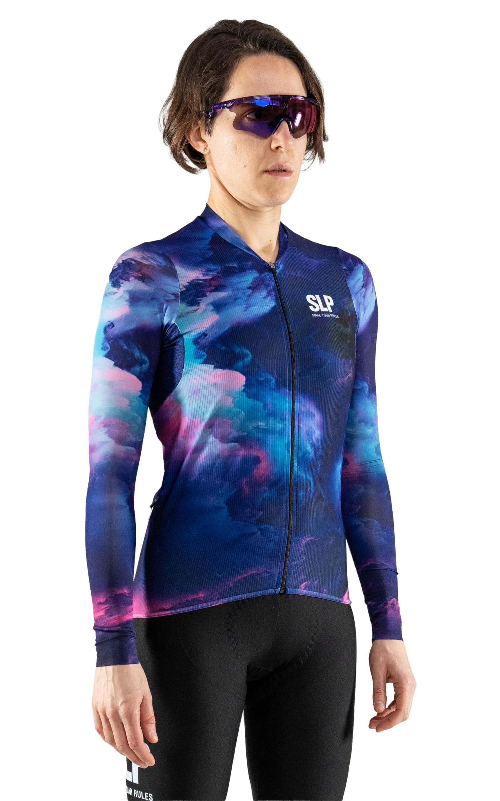 SLP. Maglia Manica Lunga da Ciclismo Uomo/Donna - Vapor con 3 Tasche Posteriori - Design Italiano