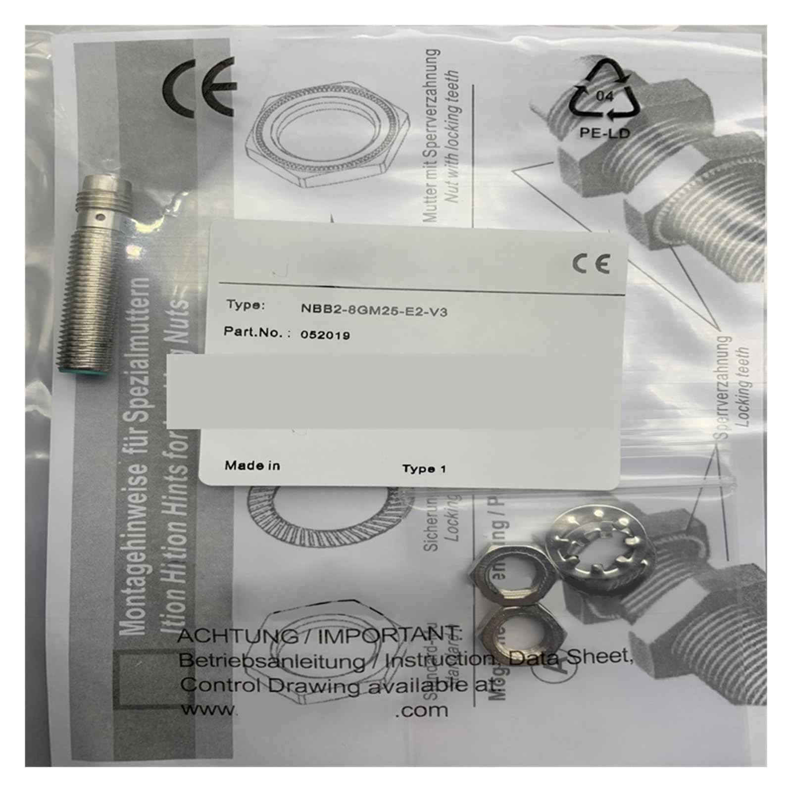OSHZIKJII NBB2-8GM25-E2-V3 NBB2-8GM25-E0-V3 NBB2-8GM25-E3-V3 Proximity sensor(NBB2-8GM25-E2-V3)