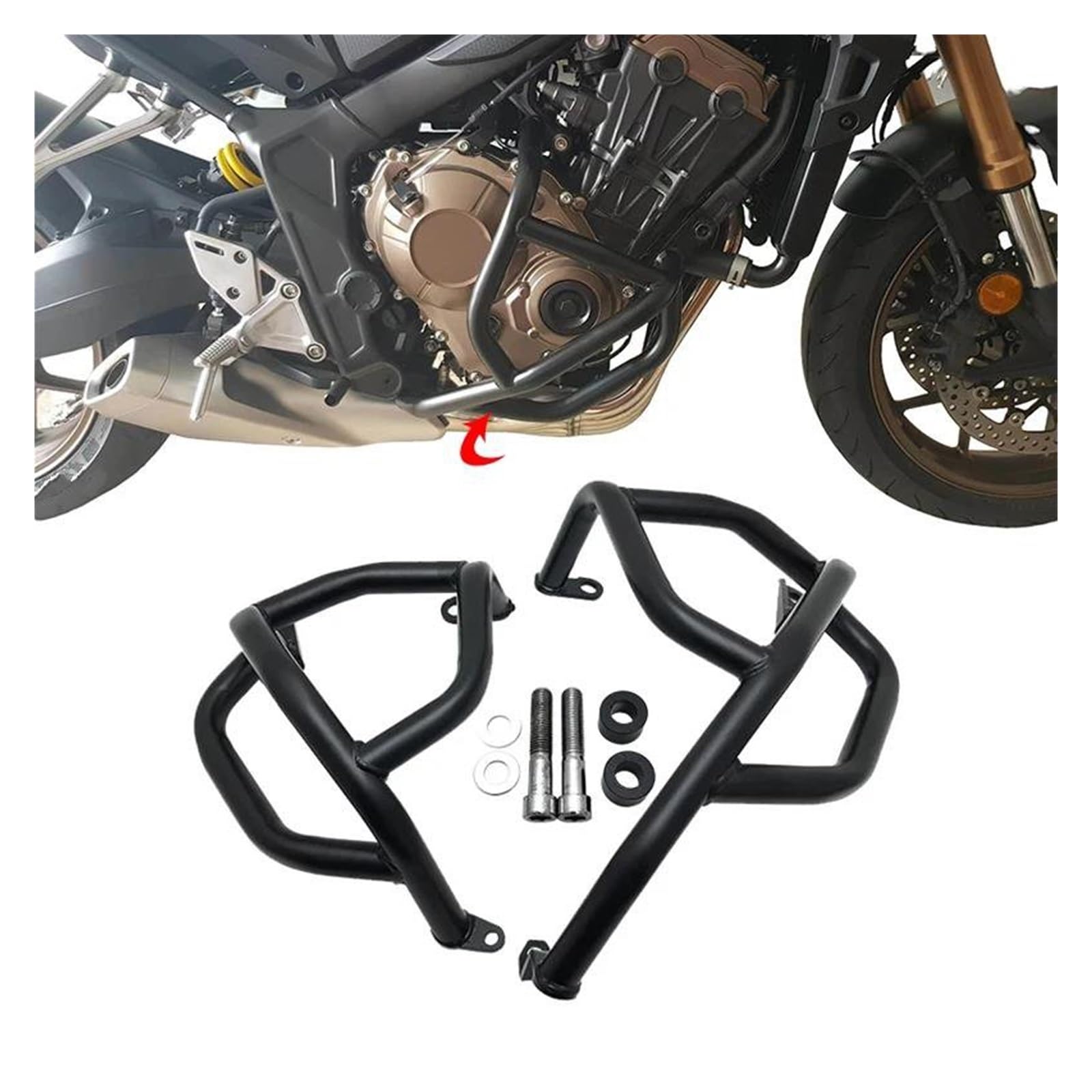 Protezione Caduta Moto per CB650R 2019-2022 Protezione Anticaduta Moto Protezione Motore Crash Bar Telaio PARAurti Barre Protezione