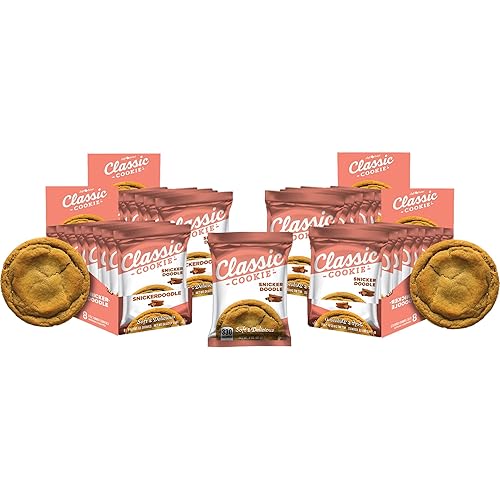 Classic Cookie Galletas de Snickerdoodle horneadas suaves, 4 cajas, 32 galletas envueltas individualmente