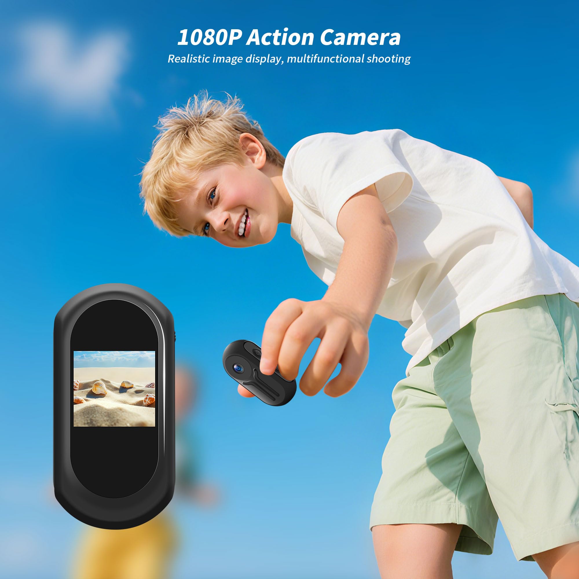 Mini macchina fotografica del corpo 1080P 53GB di dimensione indossabile del pollice mani libere con clip girevole a 360°