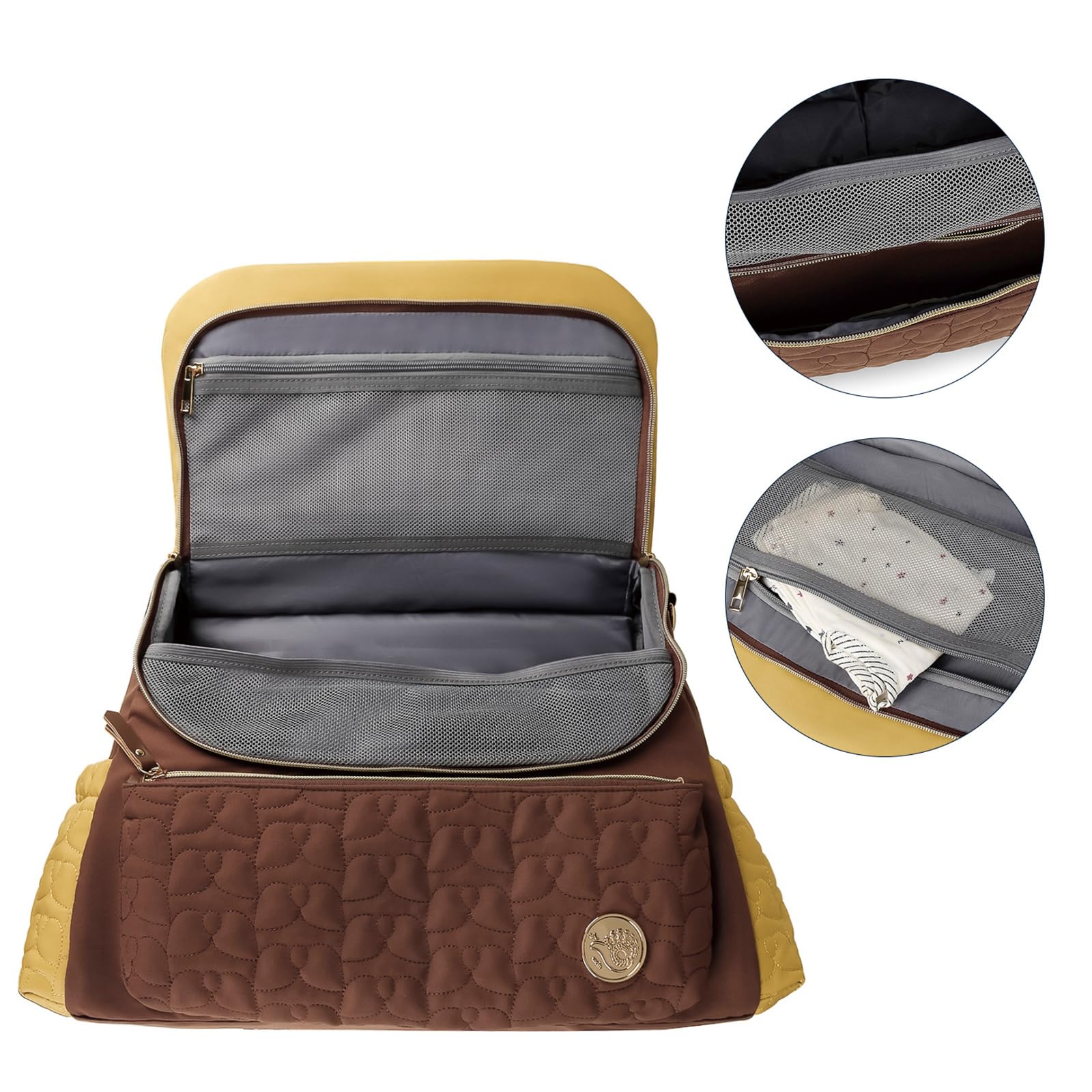 Wasserdichte Wickeltasche, Rucksack mit bequemen Schultergurten, Wickeltasche, Rucksack für Reisen, Eltern, bequemes Tragedesign