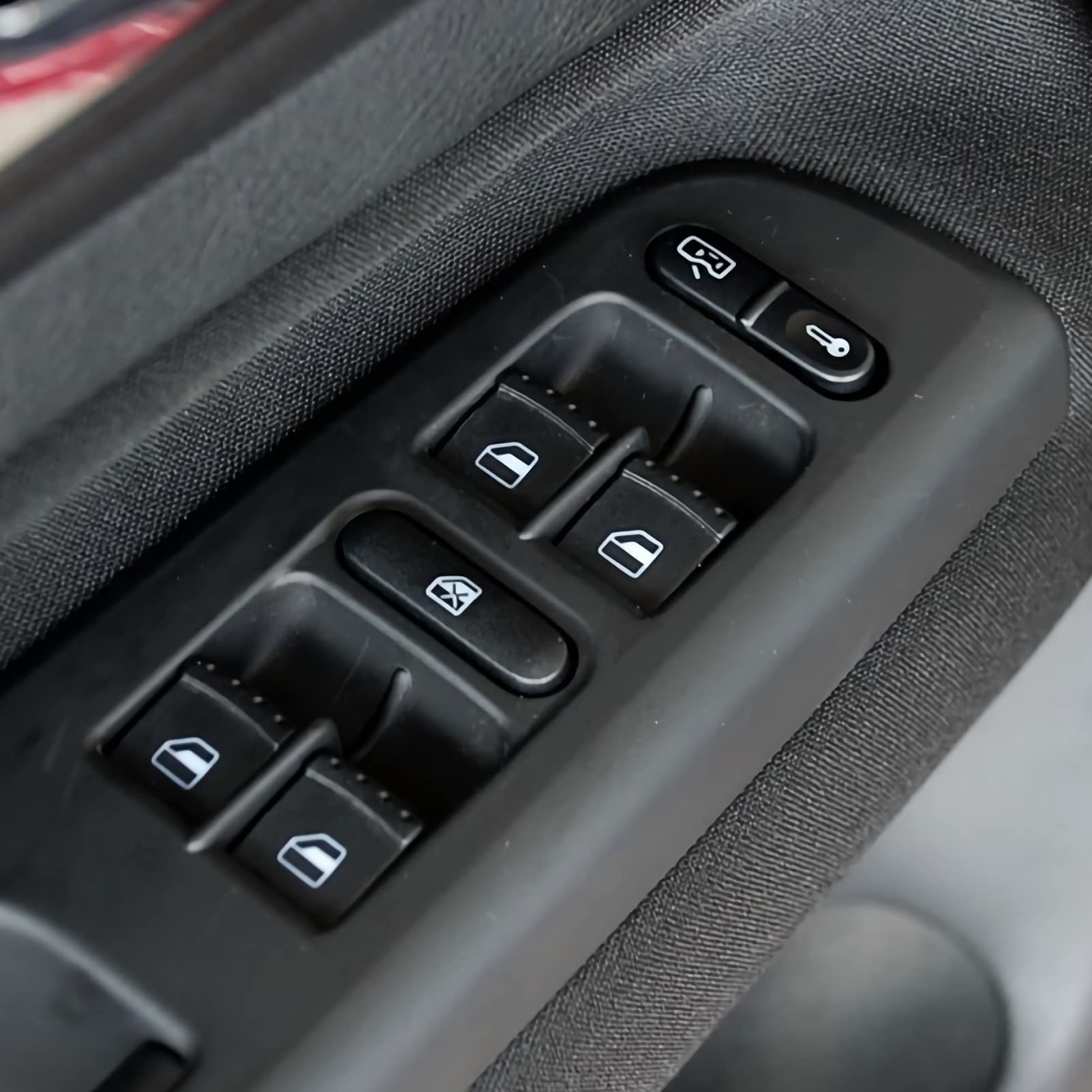 Pannello della maniglia della porta della copertura del regolatore della finestra Set di 5 interni compatibili con Passat Bora Golf IV Jetta