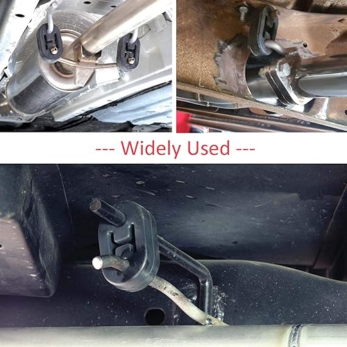 Miniatura 16 de Suspensión de escape de goma para silenciador universal (2 unidades), diámetro del orificio 0.472 in (0.47 pulgadas) universal, soporte de 2