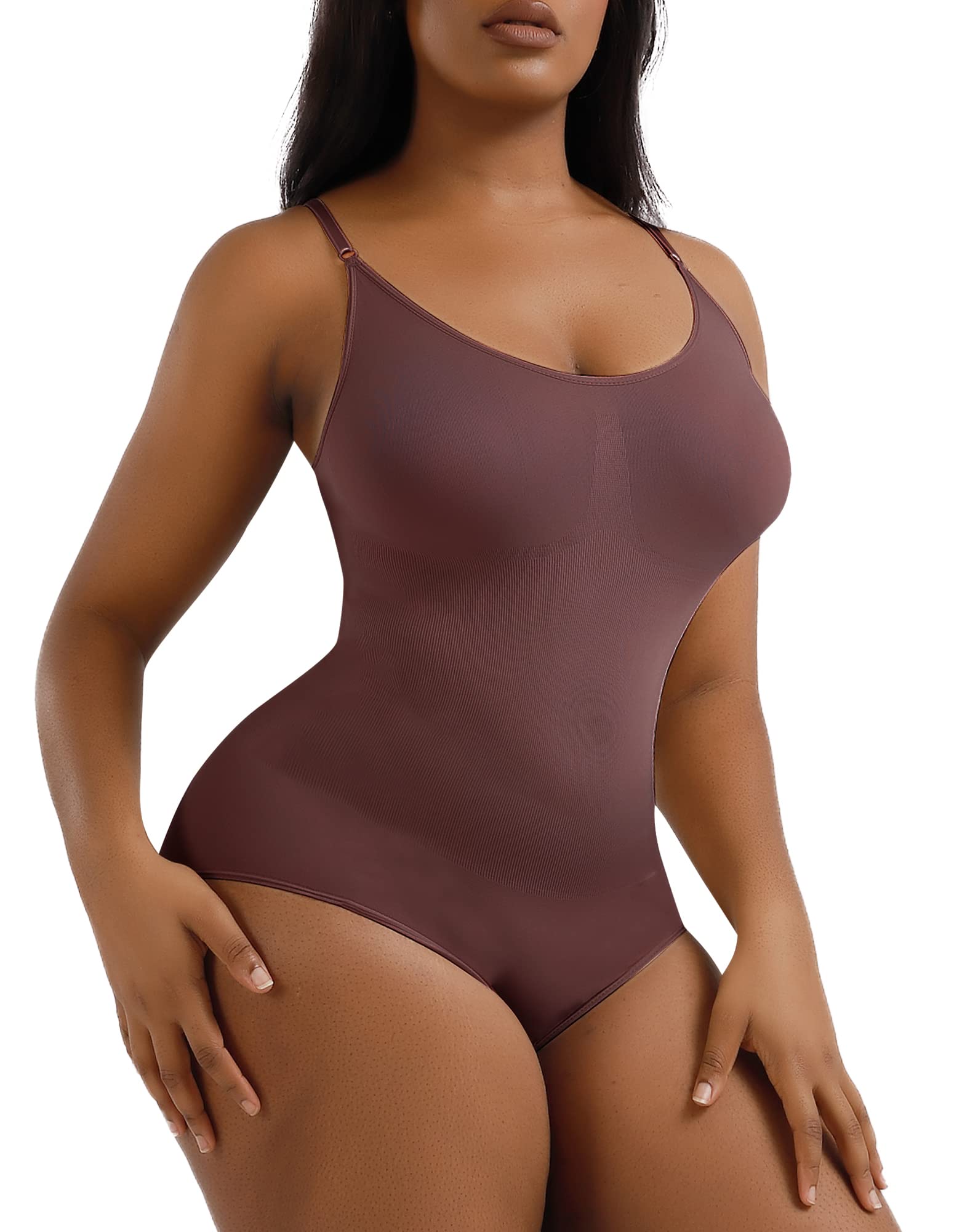 SEAURWomen Shapewear Bodysuit Tummy Control Shapewear Waist Trainer Full Body Shaper Weight Loss Shapewear Seamless Body Shaper Slim Shapewear with Adjustable Shoulder Strap