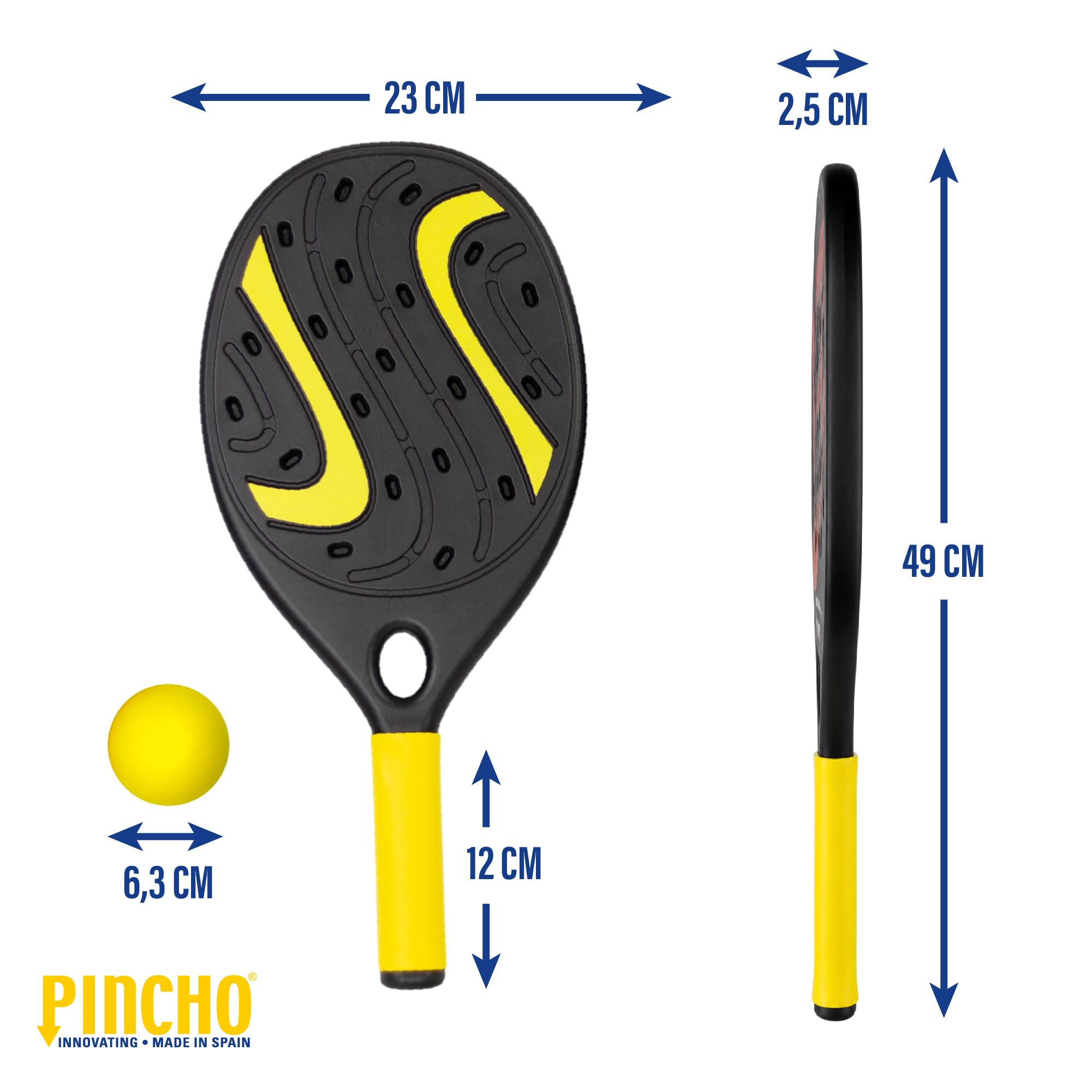 Set di 2 racchette da spiaggia impermeabili, leggere e resistenti all'acqua e alla sabbia, set di 2 racchette con palla per giocare in spiaggia, piscina o campeggio, divertimento per bambini e adulti