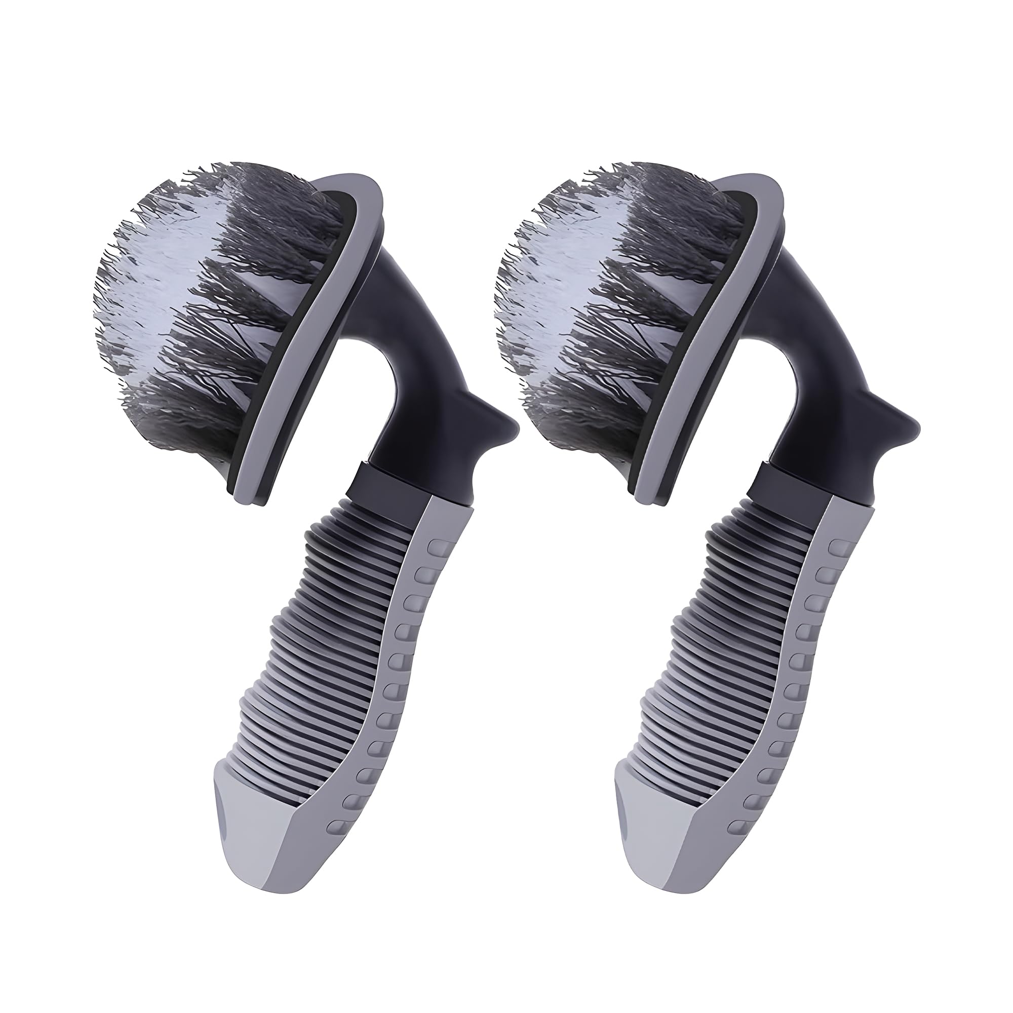 Tyre Cleaner Brush [**Pack of 2**] Car Cleaning Brush for Tyre Cleaning Liquid Nylon Bristles Perfect for Tire Rubber Car Accessories – Used with Tyre Puncture Kit and Microfiber Cloth