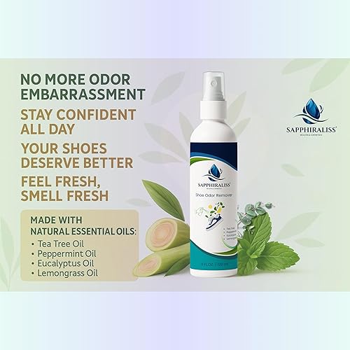 Miniatura 5 de Sapphiraliss Ambientador natural en aerosol  4 oz (4.1 fl oz) a base de agua con eucalipto, menta, árbol de té y hierba de limón, neutralizador de