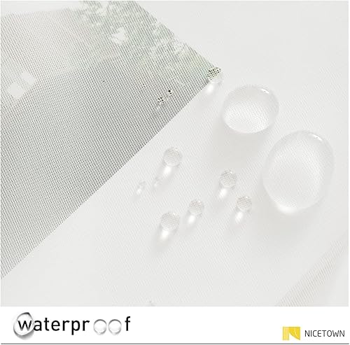 Vista 44 de Cortinas transparentes con ojales para exteriores Nicetown Blanco