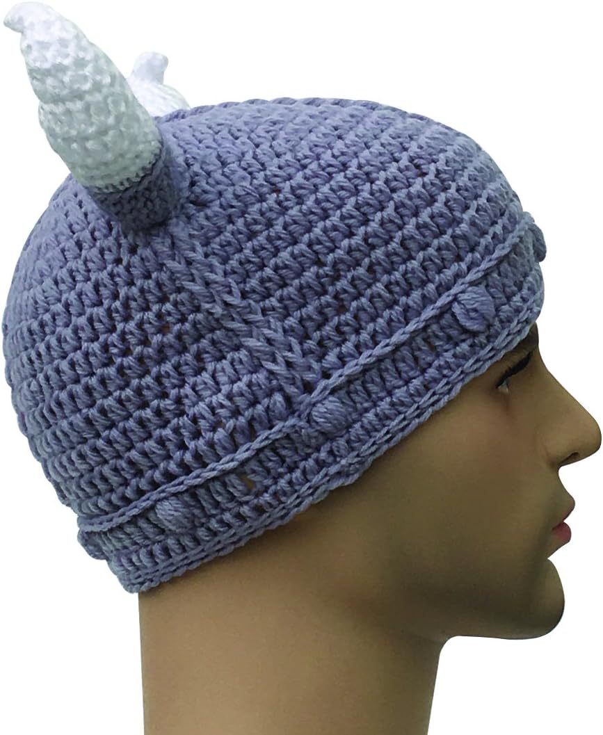 Kafeimali Unisex Barbarian Knight Knit Hat Viking Horns Beanie Funny Caps - Image 4