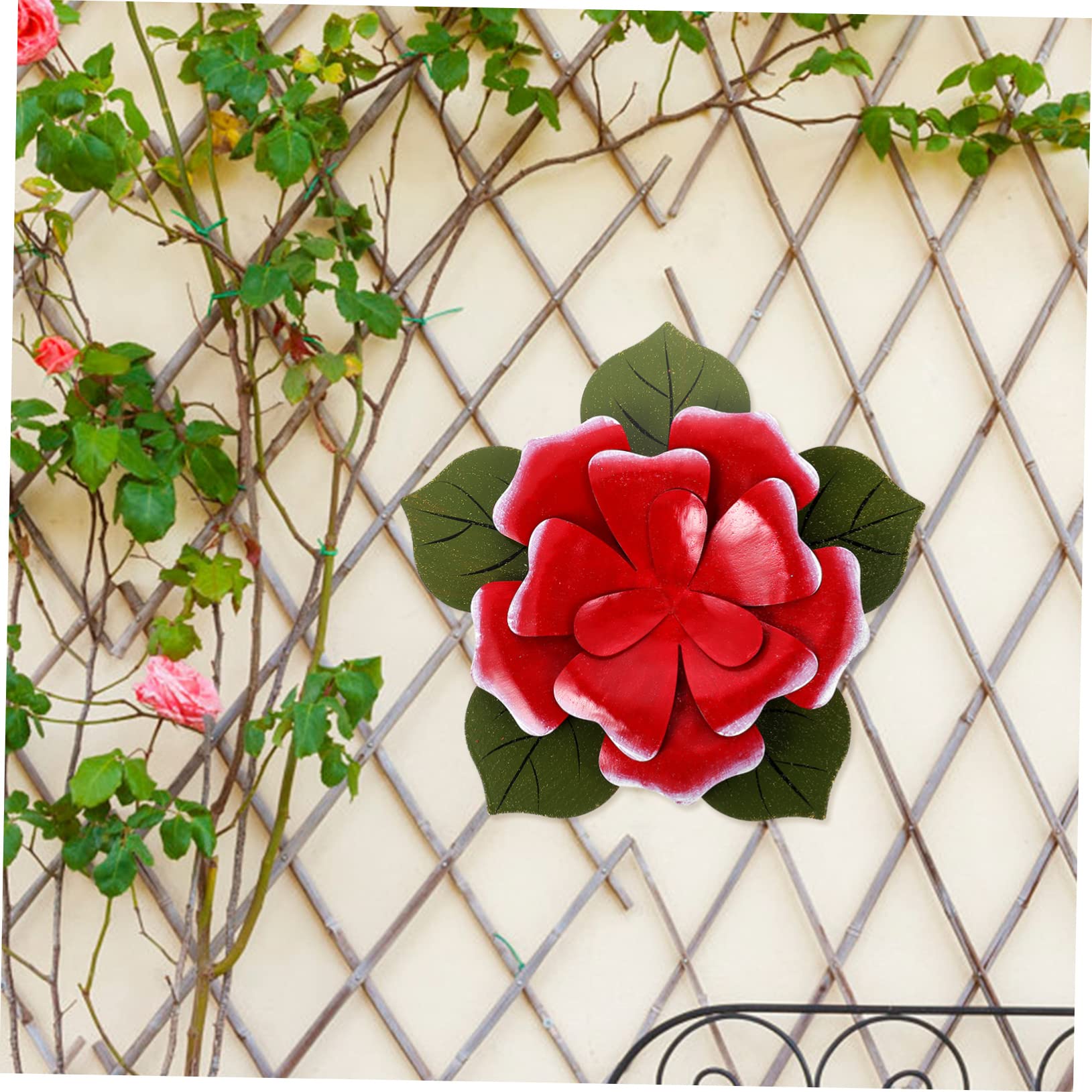 Amazon.co.jp: iplusmile アイアンローズ花壁飾り メタルフラワー