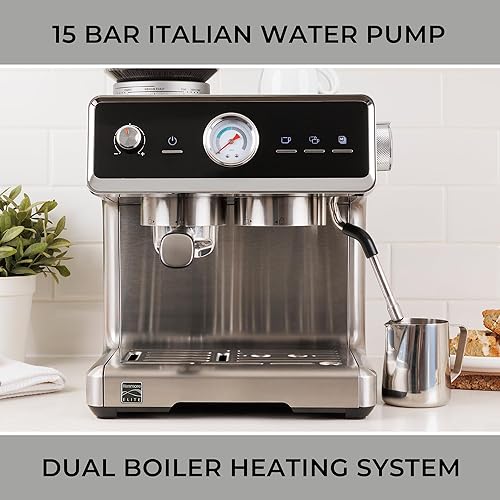 Miniatura 9 de Kenmore - Cafetera automática con manipulación automática, limpieza automática, vaporizador de leche y espumador, molinillo de frijoles, para hacer