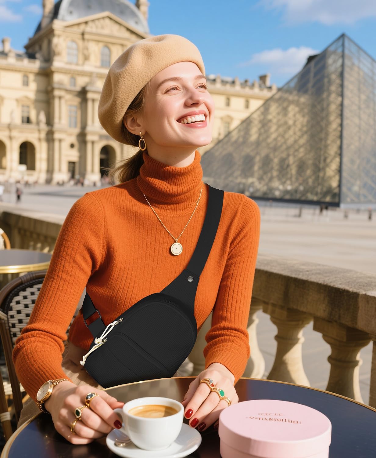 Small Crossbody Bag - Cute Sling Bag for Women - Small Chest Backpack Fanny Pack for Casual, Travel, Hiking - Image 2