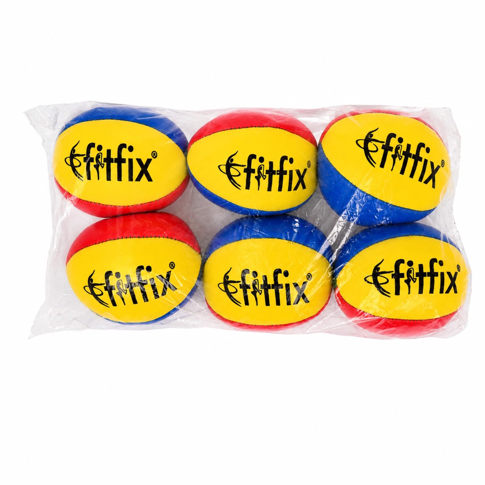 Fitfix® Sports Professional Training & Coordination Practice Rainbow Juggling Balls Soft Juggler Balls Pack of 6 ps Sporting Juggling Balls for Kids and Adults-image-1