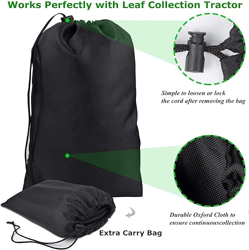 Miniatura 6 de Bolsa de hojas para tractor de césped, remolque detrás de la cortadora de césped, bolsa de limpieza de hojas, resistente a la intemperie,