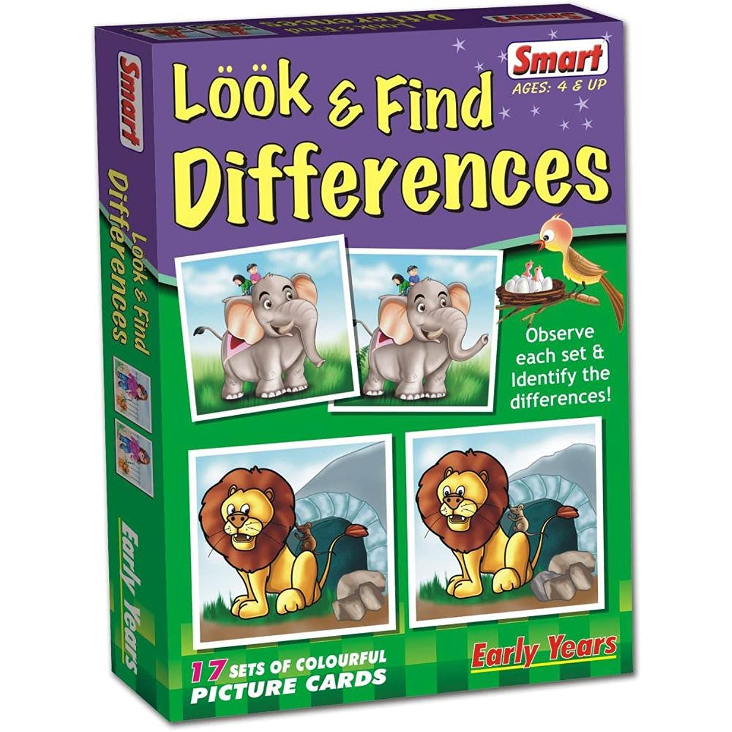 Smart LOOK AND FIND THE DIFFERENCES Jigsaw Puzzle Educational Toys - for Girls, Boys Toddlers and Kids
