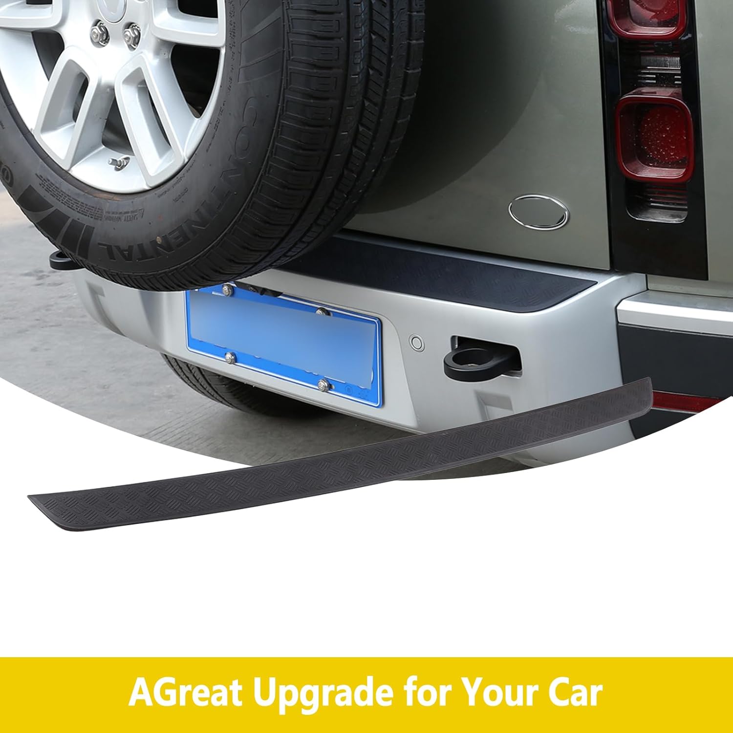 Car Rear Bumper Guard Trim Defender Exterior Kit Automotive Exterior Trim Bumper Guards Compatible with LR Defender 90 110 2020-2024 Models ABS Black, Rigid Material