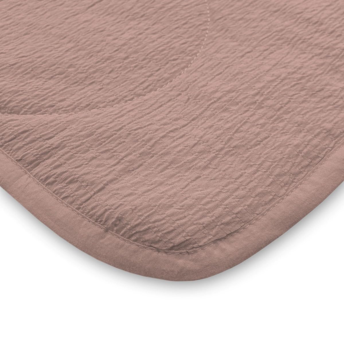 Zelesta Special Seersucker Bettdecke 140x200 cm 2-in-1 leichte Sommer- & Übergangsdecke, luftig gegen Nachtschweiß, waschbar 40°C (Puderrosa)
