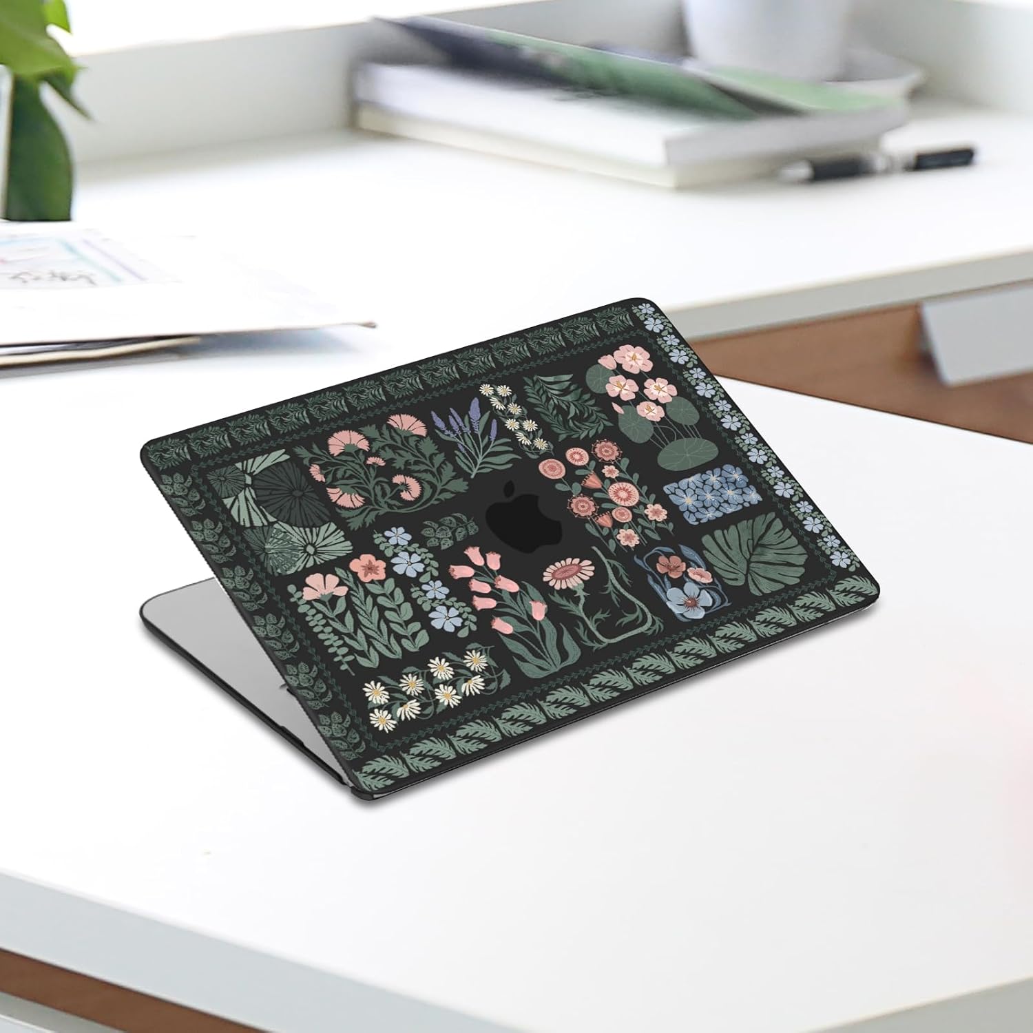 MOSISO Compatible with MacBook Air 13 inch Case 2026 2025 2024-2022 M4 A3240 M3 A3113 M2 A2681, Mixed Floral Plastic Hard Shell&Keyboard Cover&Screen Protector for MacBook Air 13.6 inch Case, Black - Image 9