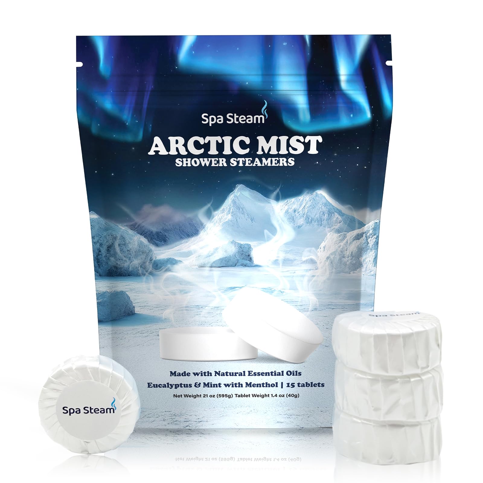 Shower Steamers Aromatherapy – Eucalyptus Mint & Menthol Shower Bombs with Essential Oils for Sinus Relief, Stress, Relaxation – Spa Gift Set for