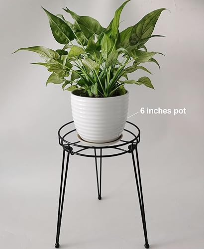 Miniatura 5 de iLTreFlo Midcentury - Soporte de metal moderno para macetas de 18.7 pulgadas de alto, contenedor grande de hierro inoxidable para jardín, estante