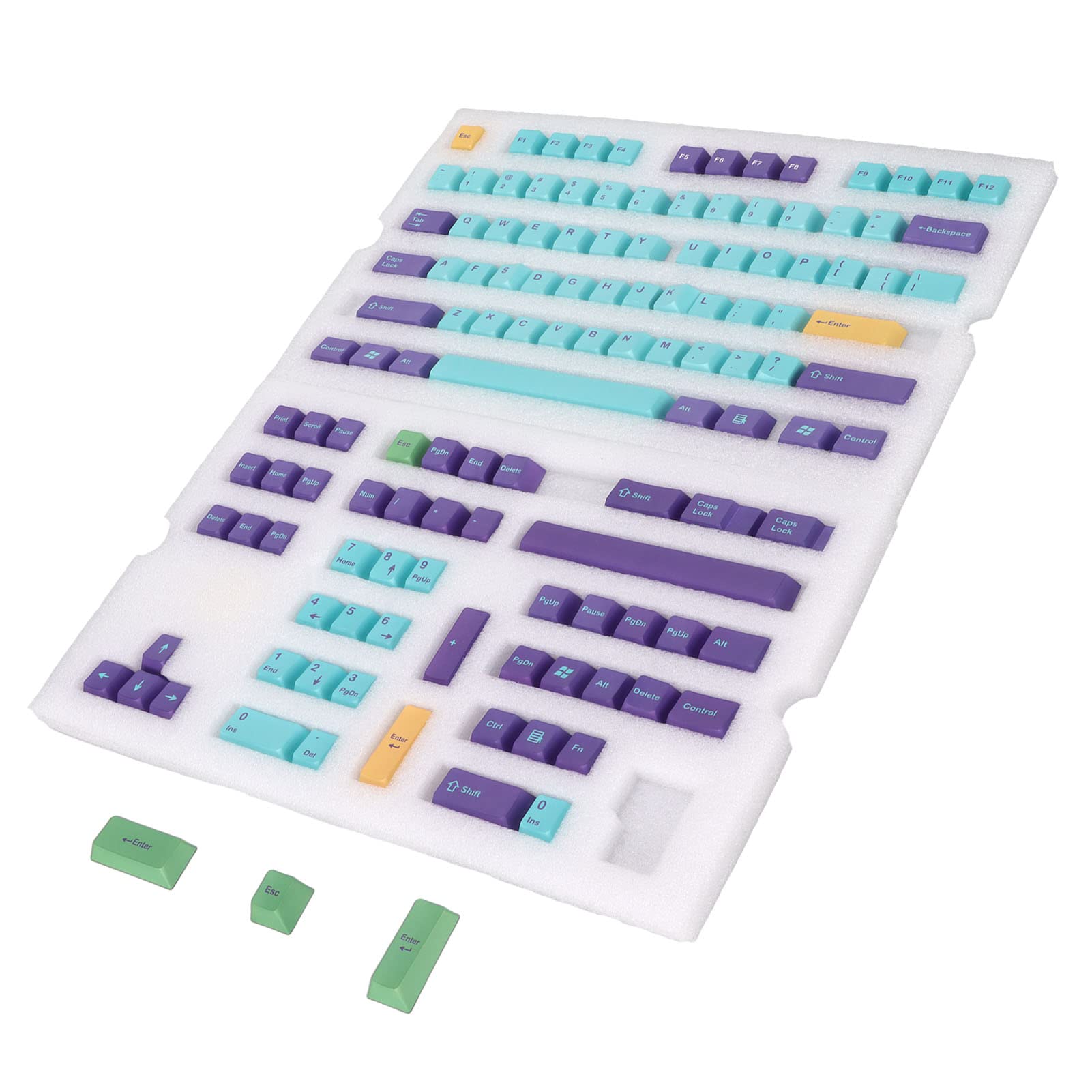 DIY 150 Klawiszy 5 Stron Sublimowany Zestaw Nasadek na Klawisze z PBT dla Klawiatur Mechanicznych o Wysokości Cherry Keycap dla Miłośników Angielskiej Klawiatury (Dla GMK Skeleton King)