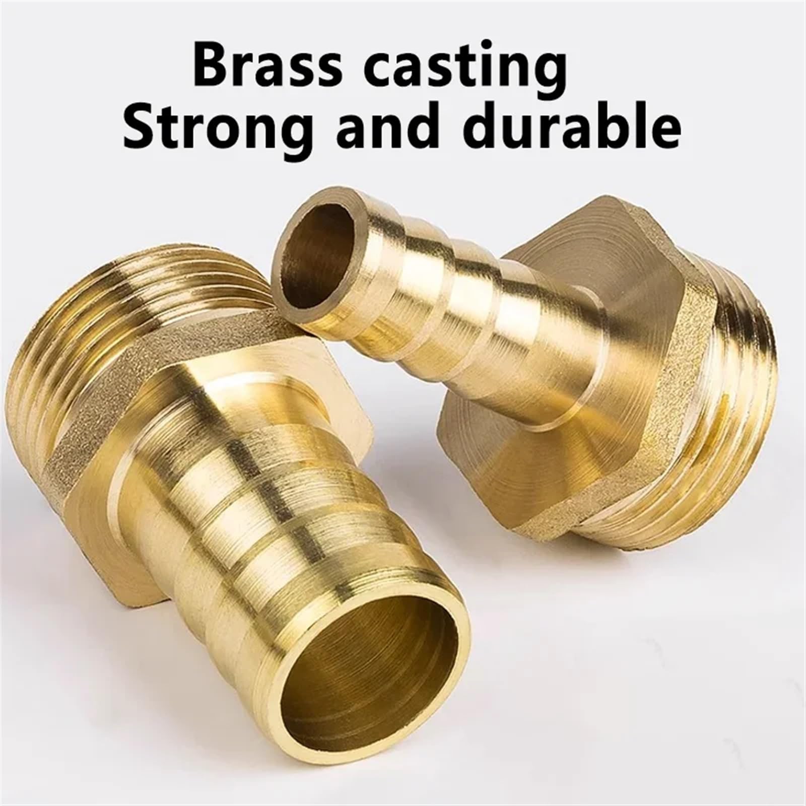 Raccordo di giunzione con barbiglio in ottone, Raccordi for tubi pneumatici BSP in ottone maschio, confezione da 20 dimensioni multiple(Barb 16mm-1i2)
