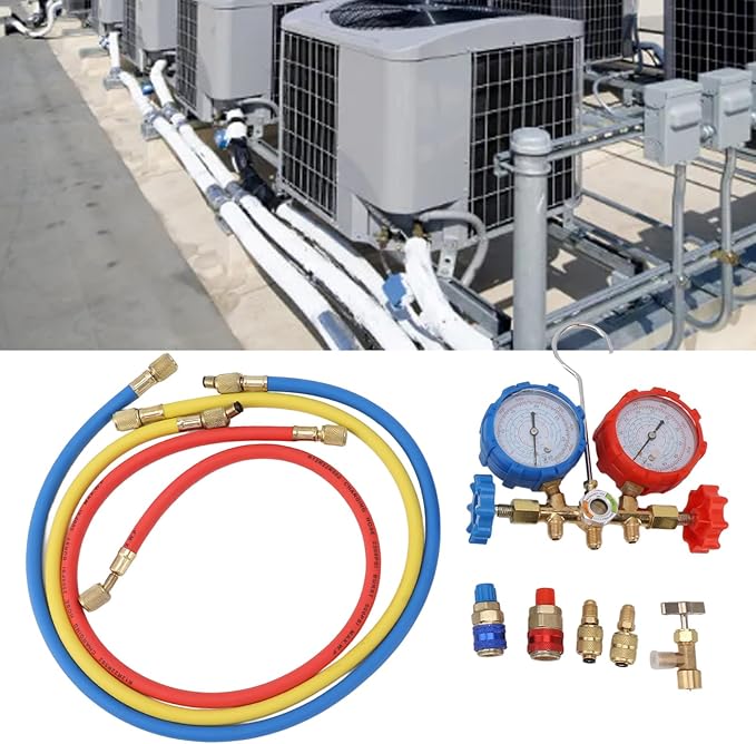 Set de Manómetros para Diagnóstico de AC Hyuduo, Herramientas de Reparación miniatura 7