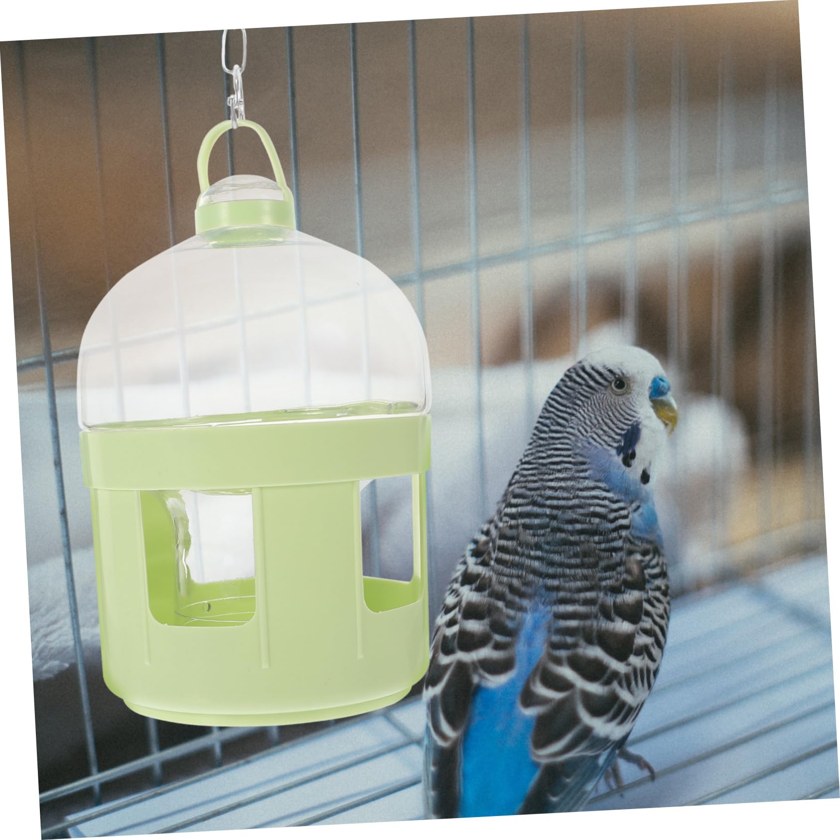 BESPORTBLE 2stücke Vogelfutter Wasserbehälter Automatischer Wasserspender Für Tauben Und Andere Vögel Praktischer Trinker Für Haustiere Robust Und Sicher Für Gesundes Trinken Grünes