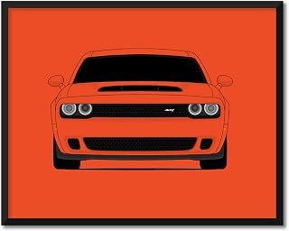 CUSTOMIZABLE COLOR: Dodge Challenger Demon (2017-2018) Inspired Poster Print Wall Art Decor Handmade (Unframed)