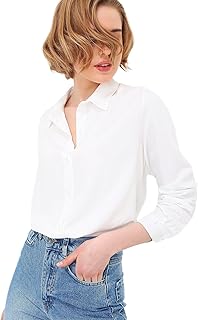 BIG DART Blouses for Women Fashion, Casual Long Sleeve Button Down Shirts Tops, XS-3XL