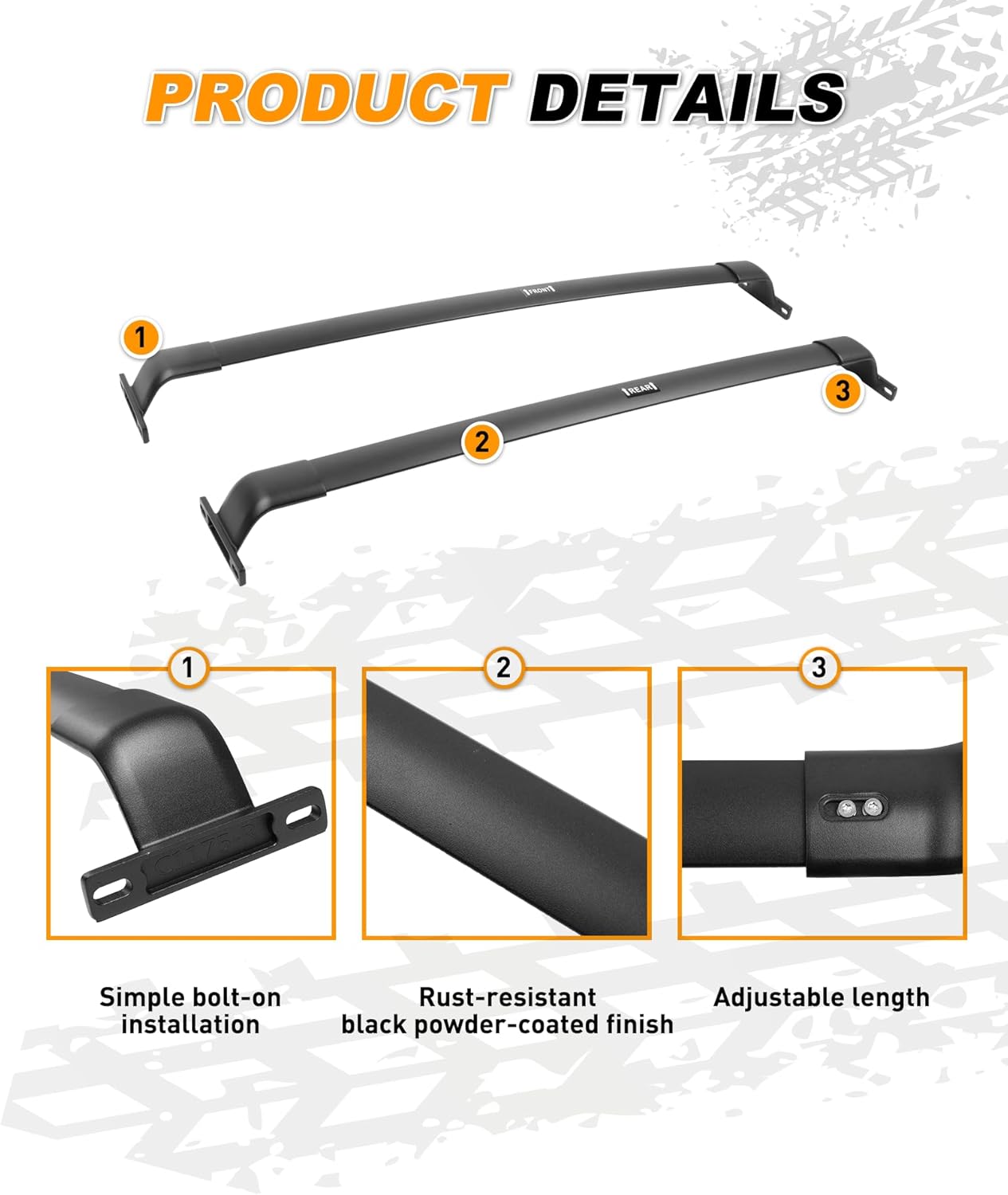 Snailfly 4PCS Roof Rack Rail Cross Bars Fit for Honda CRV CR-V 2023 2024 2025 EX EX-L LX Side Rails Crossbars Cargo Carrier Accessories