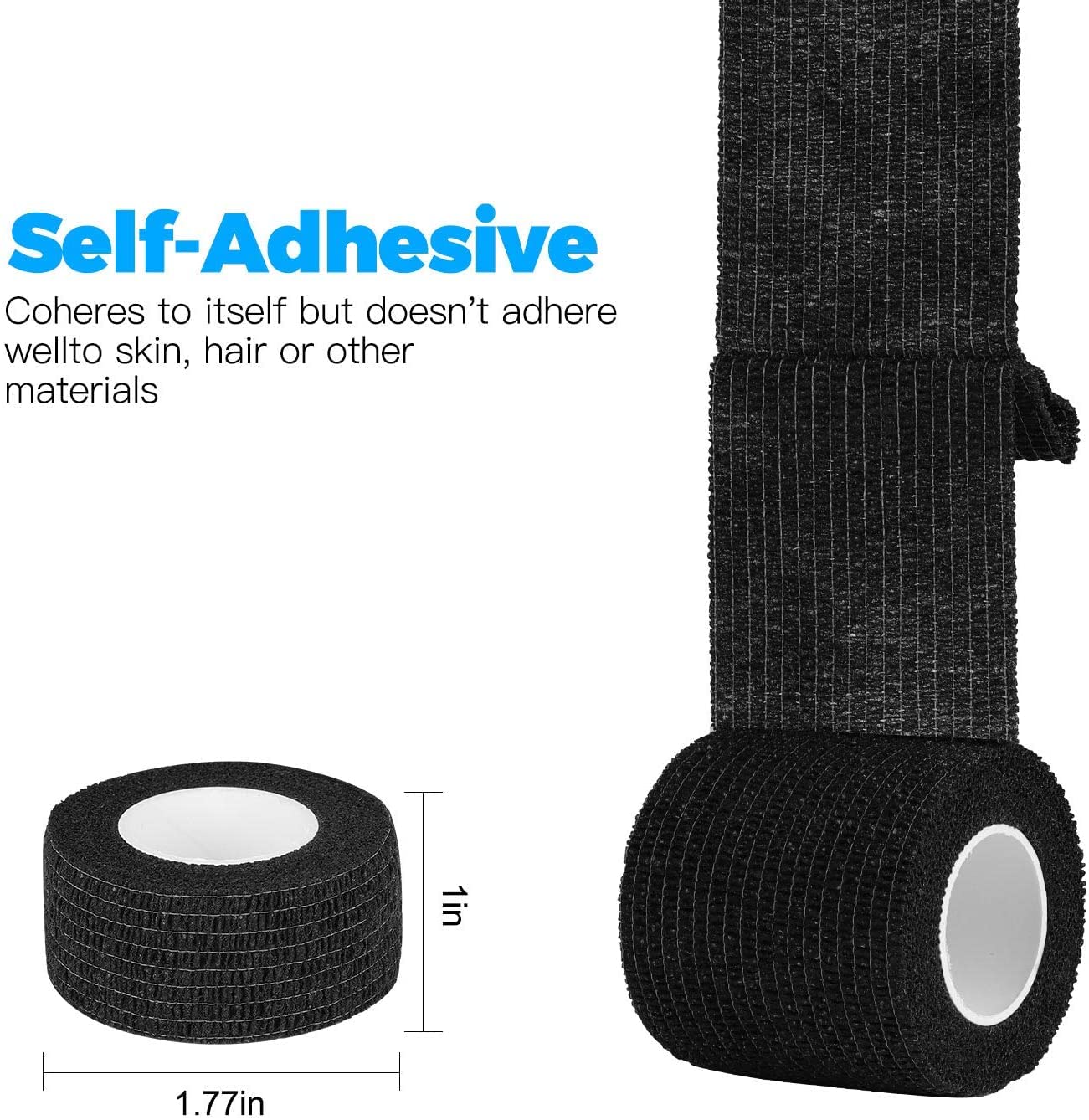 20 Pezzi 5 cm Benda Autoadesiva Wrap Non Tessuto, Lesioni Sportive, Polso, Distorsioni Della Caviglia e Gonfiore-Fluorescenza Arancione, 4,5 m di Lunghezza