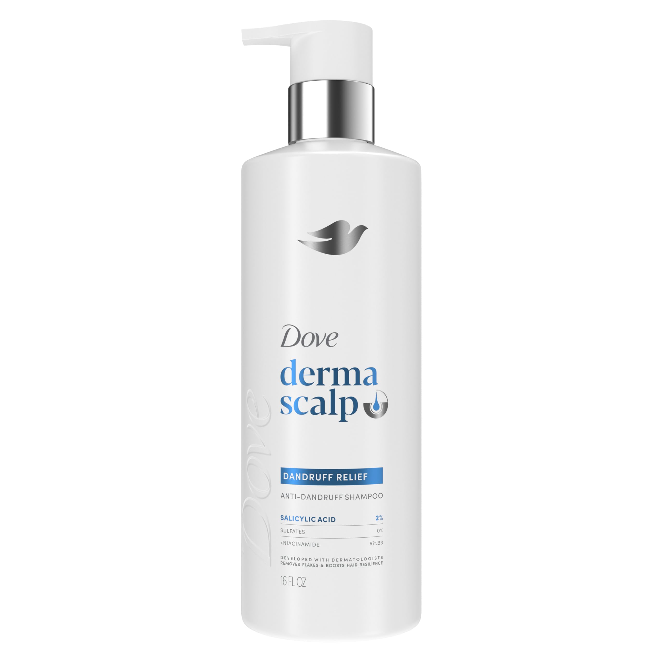 Dove Derma Scalp Dandruff Relief Shampoo with Salicylic Acid, 16 fl oz