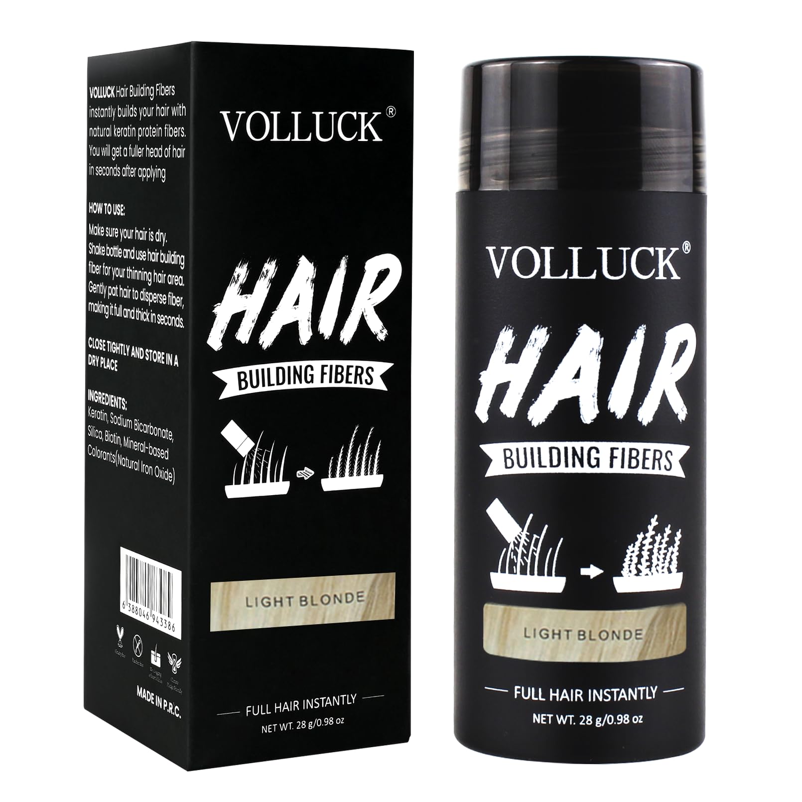 Streuhaar, Langanhaltend Haarpuder Frauen Männer, Haarverdichtung Ansatzpuder Haarprodukte fur Haarausfall, Das ideale Geschenk für Ehemann Ehefrau Vater