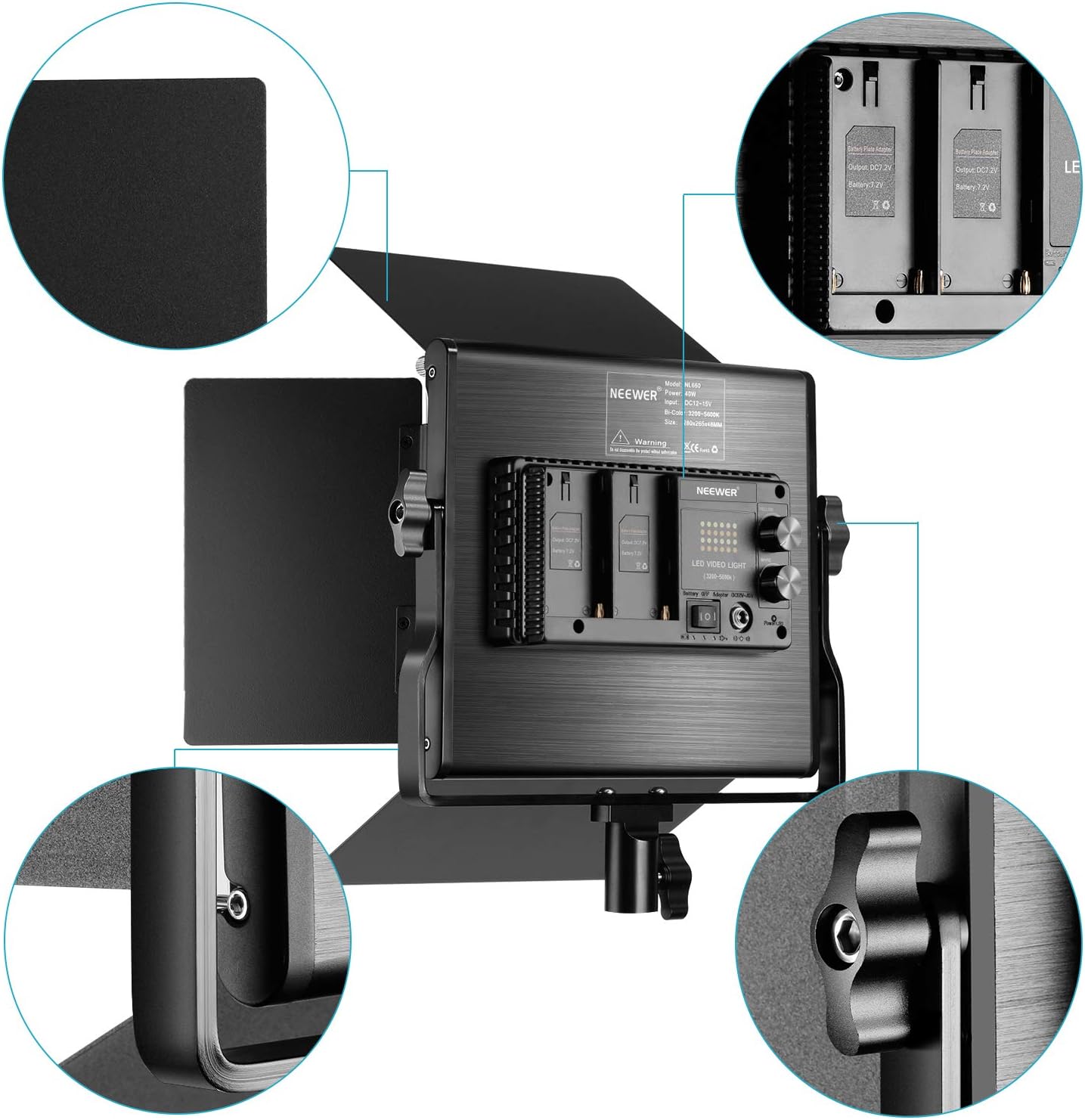 Hоttеѕt Sаlеѕ Neewer Dimmable Bi-Color 660 LED Video Light with Rechargeable 6600mAh Battery and Charger Lighting Kit: 3200-5600K, CRI 96+ with U Bracket and Barndoor for Camera Photo Studio YouTube Video Shooting Lіmіtеd Dіѕсоunt Neewer Dimmable Bi-Color 660 LED Video Light with Rechargeable 6600mAh Battery and Charger Lighting Kit: 3200-5600K, CRI 96+ with U Bracket and Barndoor for Camera Photo Studio YouTube Video Shooting