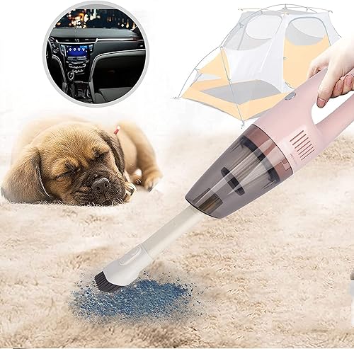 Miniatura 6 de imireux Aspiradora portátil de mano inalámbrica, limpiador para suciedad del hogar, pelo de mascotas, polvo interior del automóvil, succión de
