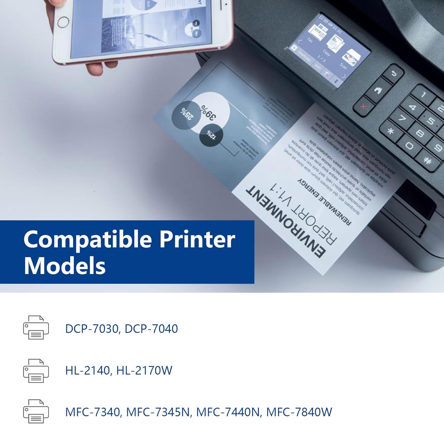 DR360 Drum Unit Replacement for Brother DR360 DR 360 DR-360 to use with DCP-7040 DCP-7030 MFC-7840W MFC-7340 MFC-7440N HL-2140 HL-2170W MFC-7345N(1 Drum Unit)
