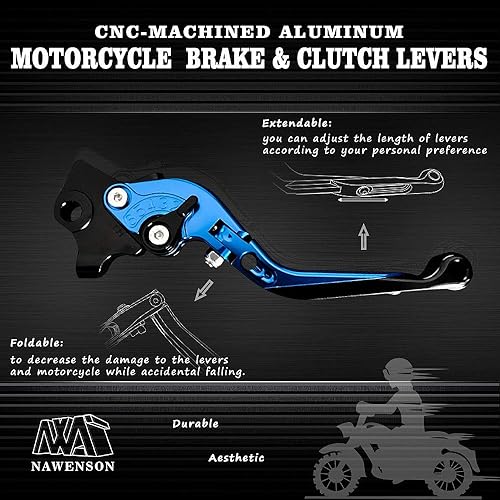 Miniatura 9 de Para Yamaha MT-09 Tracer 2015-2020 para MT-09SR 2014-2019 Accesorios de motocicleta CNC Palancas de embrague de freno extensibles plegables